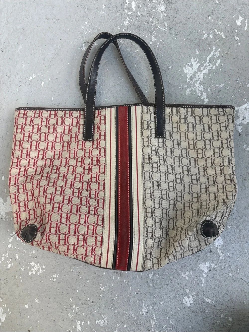 Carolina Herrera fabric tote